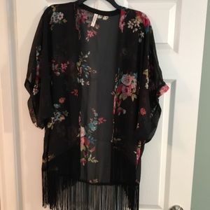 Black Sheer Kimono